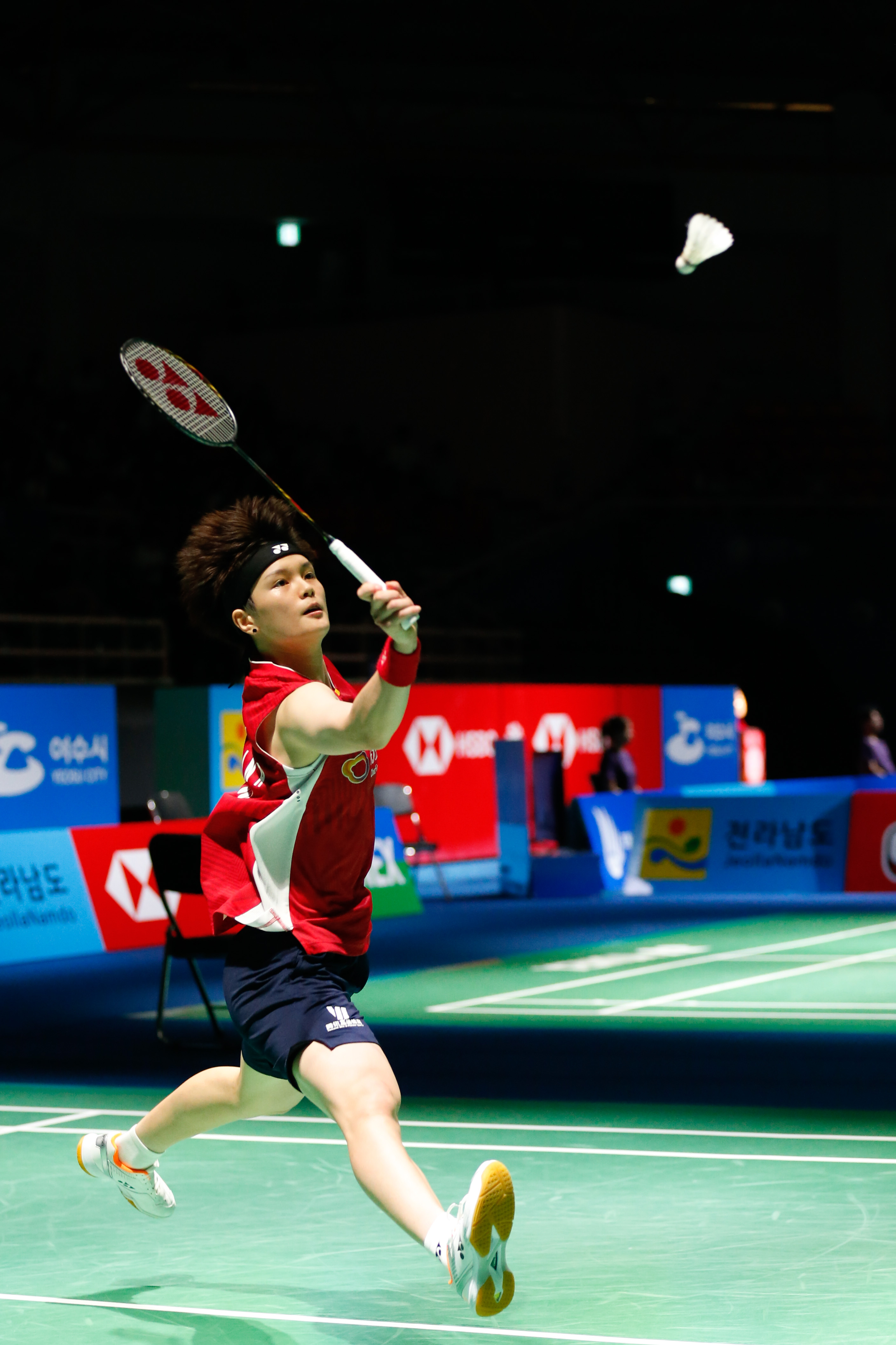 羽毛球比赛中韩国选手实力出众